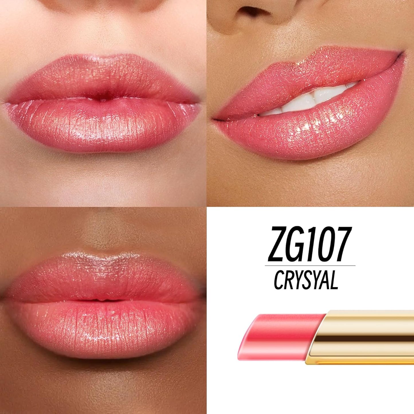 Peach Pink Lipstick Moisturizing for Women Shimmer Tinted Lip Balm Hydrating Nourishing Lip Gloss Vegan& Cruelty Free Lip Makeup, ZG107 Candy-Velvo Beauty