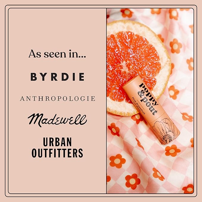 Jumbo Lip Balm Gift Set (10-Pack) | Poppy & Pout All Natural Lip Balms & Moisturizers | Hydrates with Beeswax, Vitamin E, Organic Coconut Oil | Cruelty-Free | Lip Balm in Recyclable Cardboard Tube-Velvo Beauty