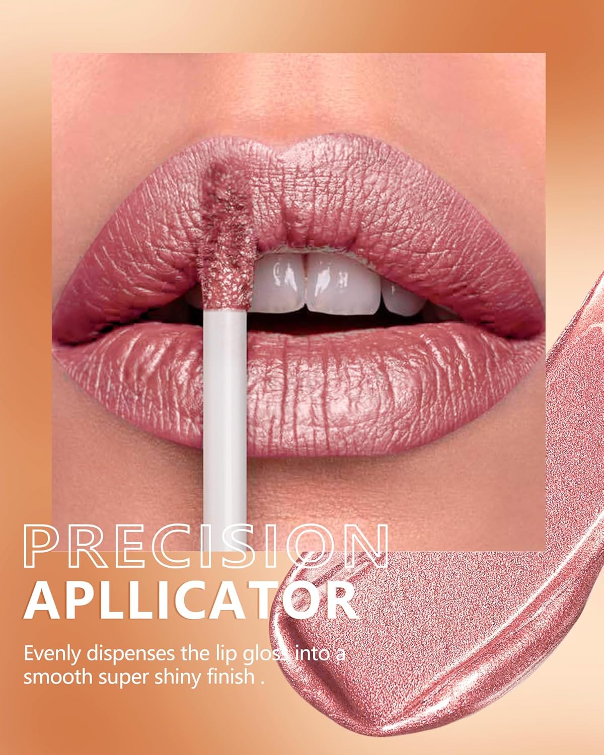 MAKI YIKA Pink Nude Lipstick for Women Metallic Lipsticks Glitter Long Lasting Lipstick No Smudge No Transfer Liquid Lip Gloss (BR017 Love Fighter)-Velvo Beauty