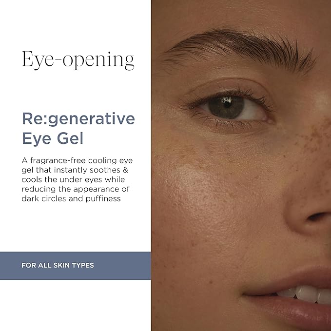 Re:generative Eye Gel, Firming Treatment for Dark Circles and Puffiness, With Plant Actives to Brighten, Refresh and Protect, 0.5 Oz-Velvo Beauty