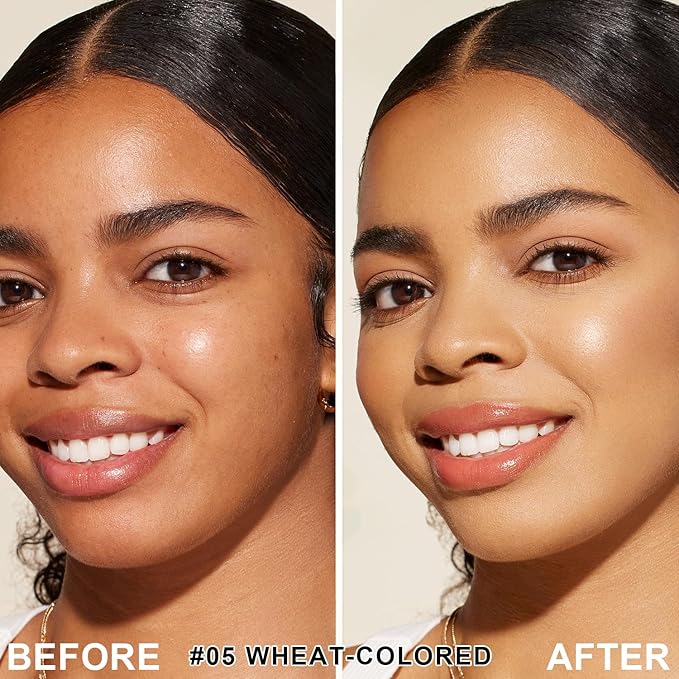 Mushroom Head Air Cushion CC Cream BB Cream Foundation Makeup Moisturizing CC Cream Liquid Foundation, Concealer Lasting Makeup Foundation Even Skin Tone Makeup Base Primer (#05 Wheat)-Velvo Beauty
