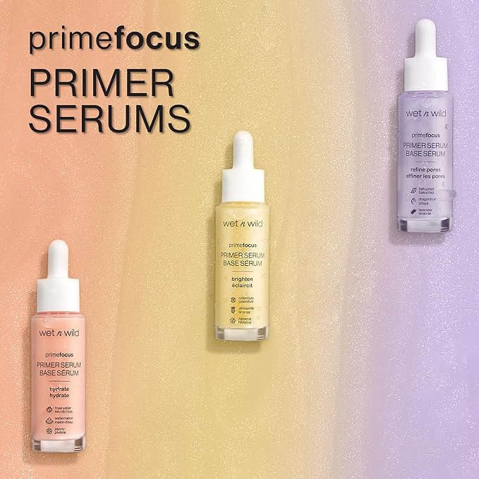 wet n wild Prime Focus Facial Serum Primer Makeup Extending, Hydrating Face Skin Care Product, Reduces Fine Lines And Wrinkles, For Repairing Dry Skin, Retinol Alternative-Velvo Beauty