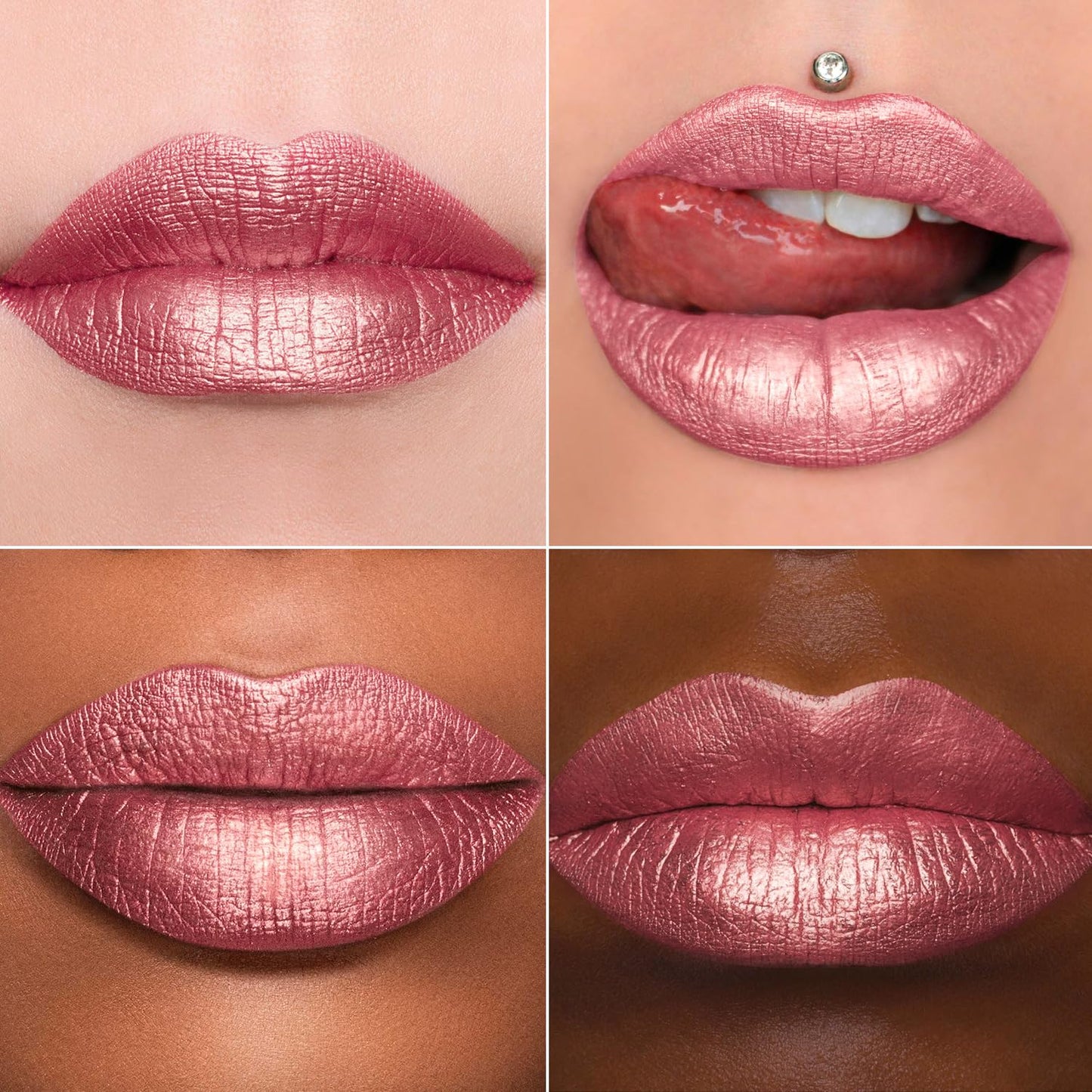 MAKI YIKA Pink Nude Lipstick for Women Metallic Lipsticks Glitter Long Lasting Lipstick No Smudge No Transfer Liquid Lip Gloss (BR017 Love Fighter)-Velvo Beauty
