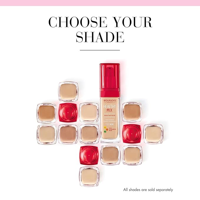 Bourjois Healthy Mix Anti-Fatigue Medium Coverage Liquid Foundation 58 Caramel, 30ml-Velvo Beauty