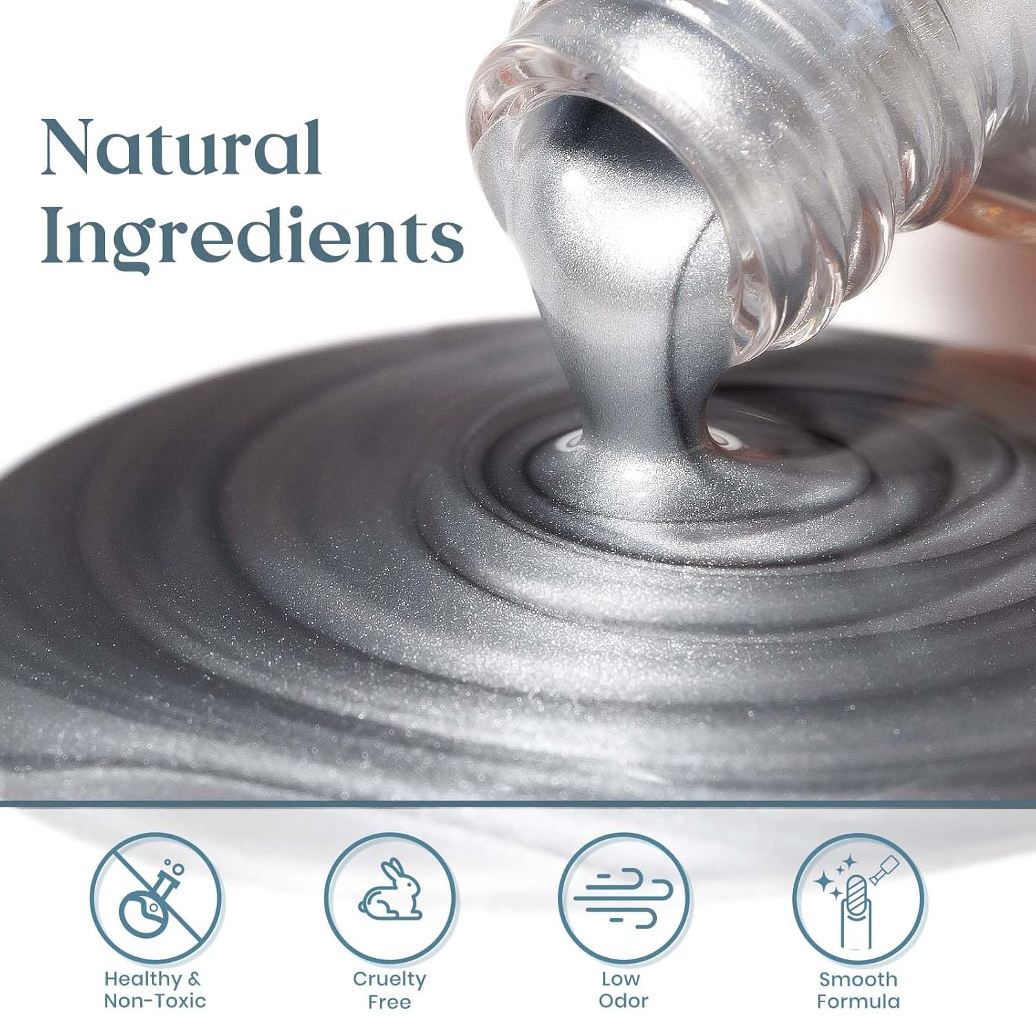 MIZHSE Silver Mirror Nail Polish, Quick Dry Metallic Nail Polish, Air Dry Fast Chrome Nail Lacquer Bright Color Oil-based Nail Art Manicure Home DIY-Velvo Beauty