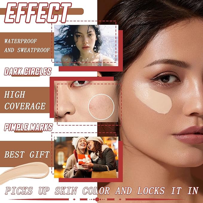 5 Colors Correcting Concealer Palette,Waterproof Long Lasting Cream Contour Palette for Women,Contouring Concealer Liquid Foundation Makeup Palette with Brush 01#-Velvo Beauty
