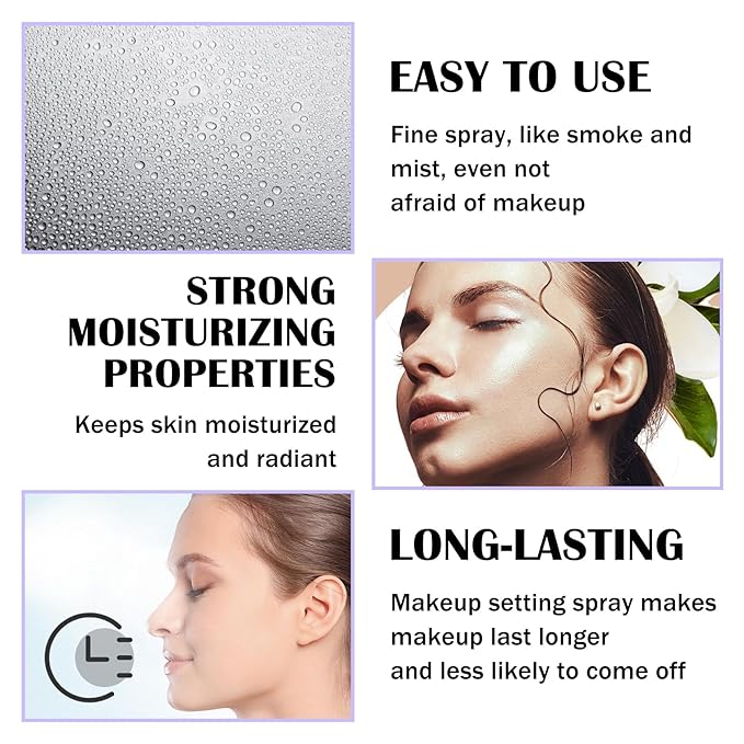 2PCS Makeup Setting Spray for Face,Waterproof Setting Spray for Makeup,Long Lasting Oil Control Finishing Holding Face Mist,Refreshing Hydrating Glossy and Matte Fixing Facial Mist Make Up Set A3-Velvo Beauty