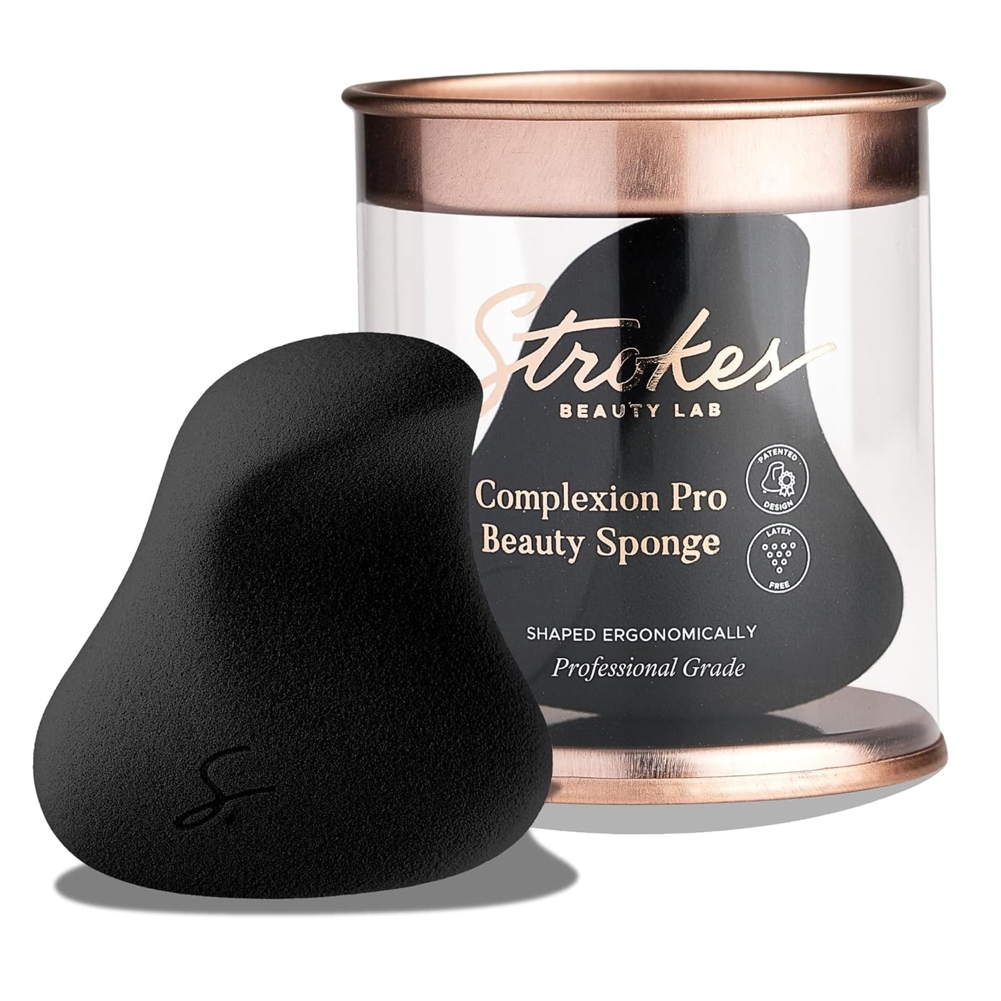 Original Beauty Blender Makeup Sponge Applicator for Powder, Cream & Liquid, Beauty Tools Puff, Streak Free Application, Vegan, Cruelty Free Made in USA, Black-Velvo Beauty