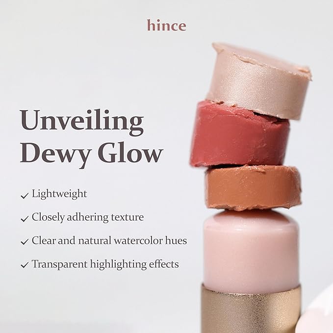 hince True Dimension Radiance Balm 10g - Natural Shimmer Glow Face Highlighter Stick Glow Balm Korean Blush Transparent Color Skin Tone Slim Fitting Texture, Multi Makeup Stick (1, DAWN RAY, TP002)-Velvo Beauty