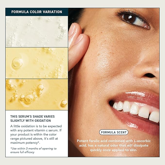 Skin Lucent-C, Vitamin C Serum for Face. Professional Facial L-Ascorbic Acid, Ferulic Acid Formula with Niacinamide. Clinical Skincare for Luminous Firm Skin. 1oz Pump-Velvo Beauty
