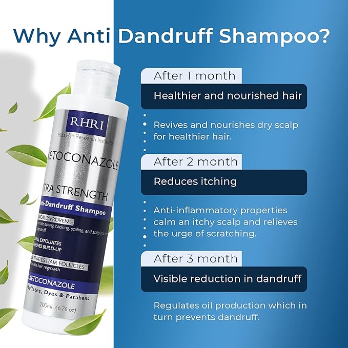 Anti Dandruff Shampoo for Men & Women | Extra Strength Medicated Shampoo with 2% Salicylic Acid and Tea Tree Oil for Itchy, Dry Scalp, Flakes and Build-Up | Sulfate Free 200ml-Velvo Beauty