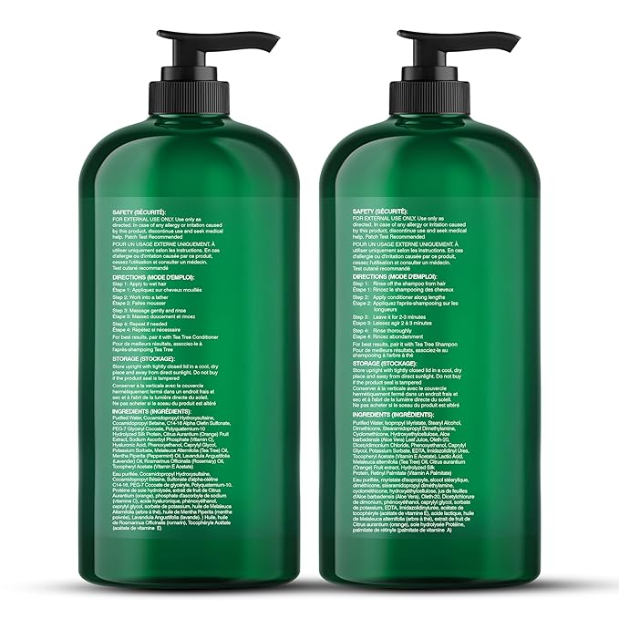 Botanic Hearth Tea Tree Shampoo And Conditioner Set | With 100% Pure Tea Tree Oil, For Itchy And Dry Scalp, Sulfate/Paraben Free | For Men And Women | 16 Fl Oz Each-Velvo Beauty
