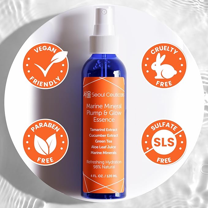 SeoulCeuticals Korean Skin Care Essence Toner - K Beauty Skincare Spray Mist For Face Contains Cucumber Extract and Marine Minerals + Organic Aloe - Get That Healthy Youthful Glow-Velvo Beauty