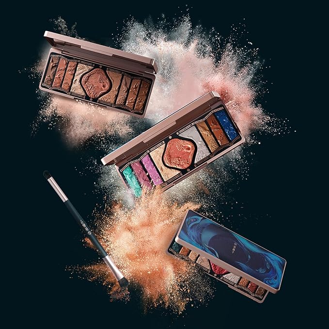 FLORASIS Floral Engraving Phoenix Makeup Palette Makeup Long Lasting Blendable Natural Eyeshadow Palette for Women (03 Soaring Sunlight)-Velvo Beauty
