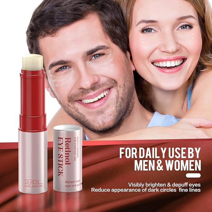 Retinol Eye Cream,Anti Aging Eye Cream, Retinol Eye Stick for Dark Circles and Puffiness Bags Treatment, Eye Balm Instantly Brighten,Under Eye Cream,Eye Cream for Wrinkles,Reduces Fine Lines-Velvo Beauty