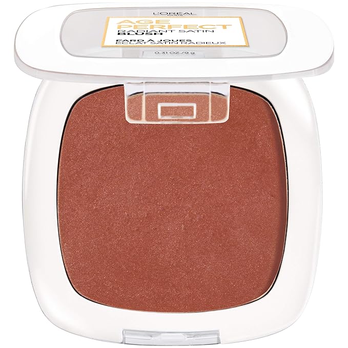 L'Oreal Paris Age Perfect Radiant Satin Blush with Camellia Oil, Amber-Velvo Beauty