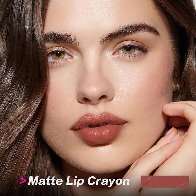FOCALLURE Ultra Chic Matte Lipstick,Rich Vitamin E Lip Crayon,Lightweight Matte Color without Drying or Fading,Long Lasting Waterproof Lips Makeup,FUZZY WUZZY-Velvo Beauty