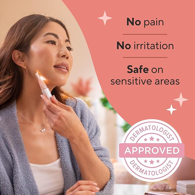 Finishing Touch Lumina Painless Hair Remover, Silver-Velvo Beauty