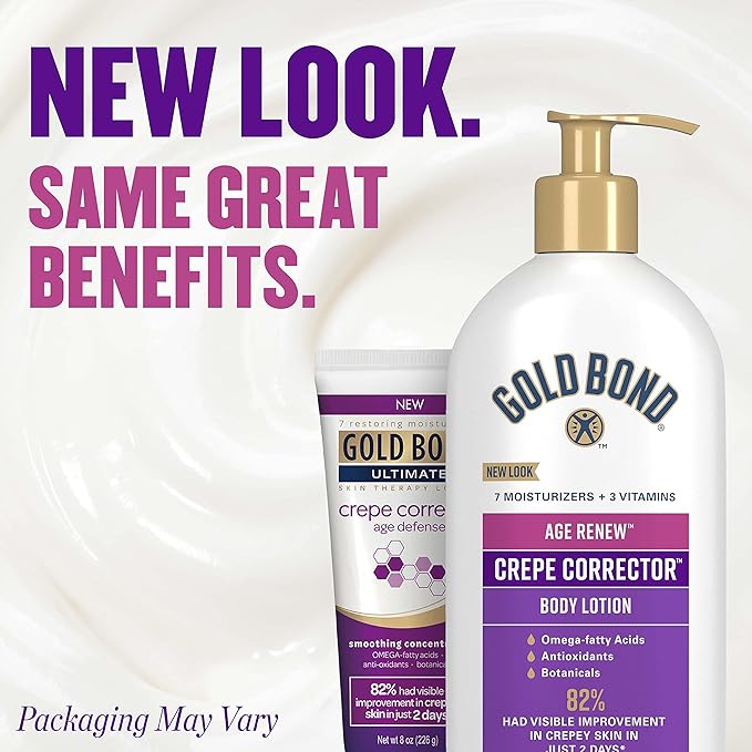 Gold Bond Age Renew Crepe Corrector Body & Face Lotion, Replenishing & Smoothing Formula, 14 oz., Packaging may vary-Velvo Beauty