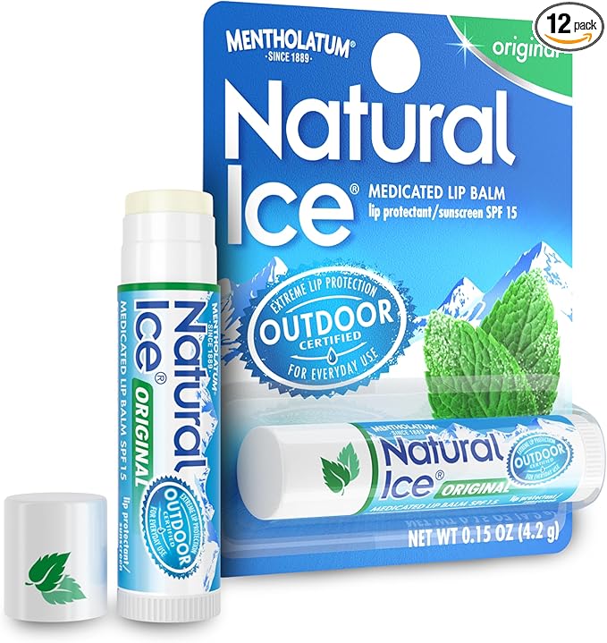 Natural Ice Original SPF 15 Medicated Lip Balm - 12 Count Pack-Velvo Beauty