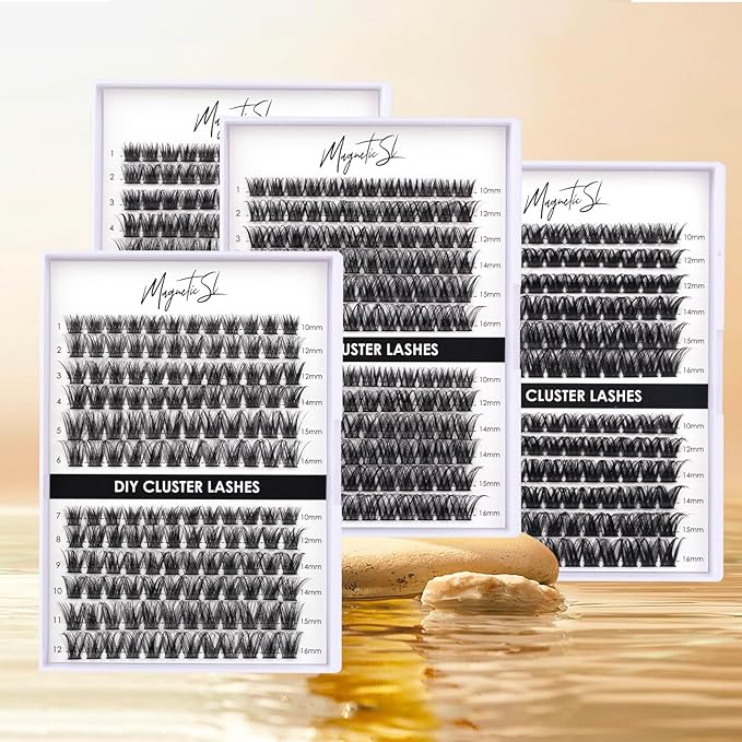 Lash Clusters 144 Pcs Individual Lashes Clusters Eyelash Extensions False Eyelashes DIY Lash Extension Reusable False Eyelashes Natural Look Mix 10-16mm C D Curl-DM27-Velvo Beauty