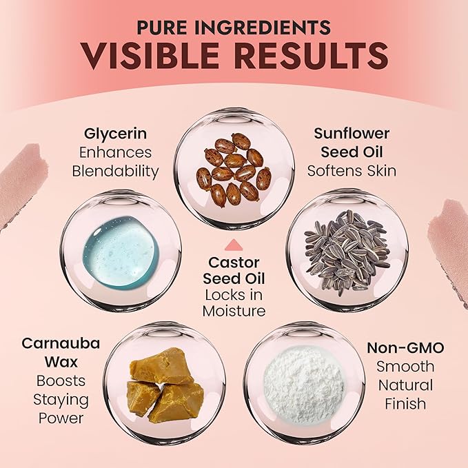 Organic Blush Tube, Moscato - 100% Natural Vegan Cream Blush Sticks, Multi-Use Bronzer, & Highlighter for Lips, Cheeks & Eyes, Buildable Shimmer, Gluten-Free, Paraben-Free, Made in USA-Velvo Beauty