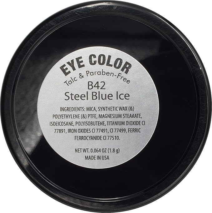 Steel Navy Blue Ice Denim Shimmering Smokey Eye Ocean Grey Pressed Powder Single Vegan Eyeshadow; Talc, Paraben & Cruelty Free-Velvo Beauty