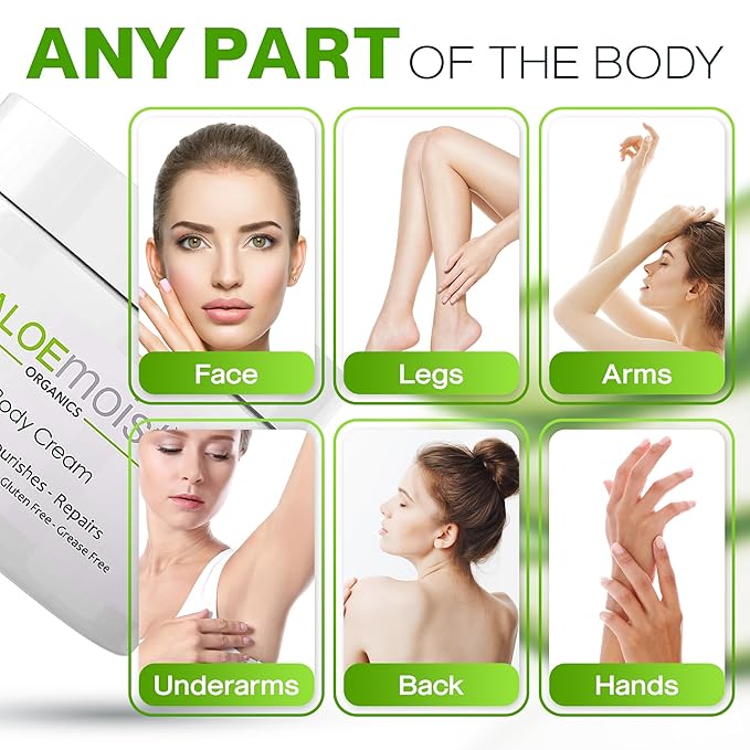 Organic Aloe Vera Lotion - Face & Body Moisturizing Cream with Natural Aloe Vera, Vitamin E Oil, Vitamin C, Retinol Cream, Shea Butter – Anti Aging Face Moisturizer for Women, Dry Skin (8 oz - 2pk)-Velvo Beauty
