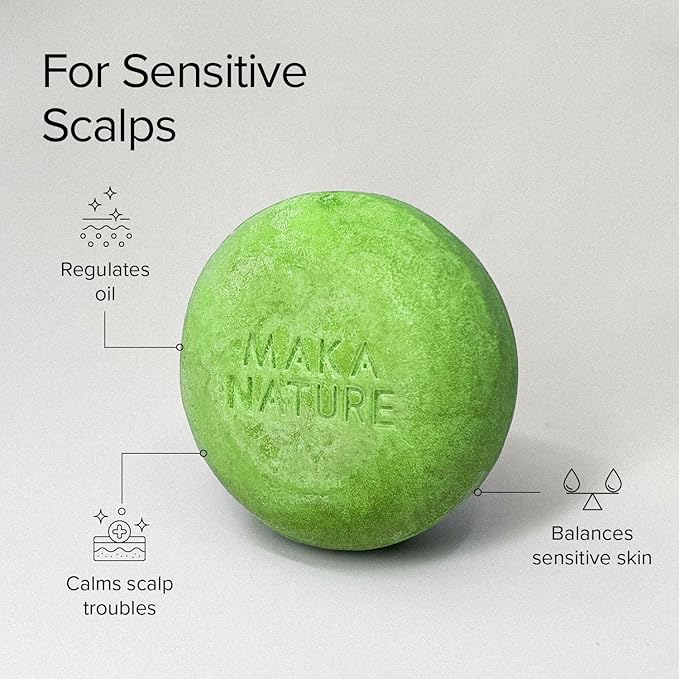 Maka Nature Low-Carbon Shampoo Bar | Korean K-Beauty Haircare with Natural Ingredients for Scalp & Hair Types | Vegan, Eco-Friendly, pH balanced, 3.35oz (Rosemary)-Velvo Beauty