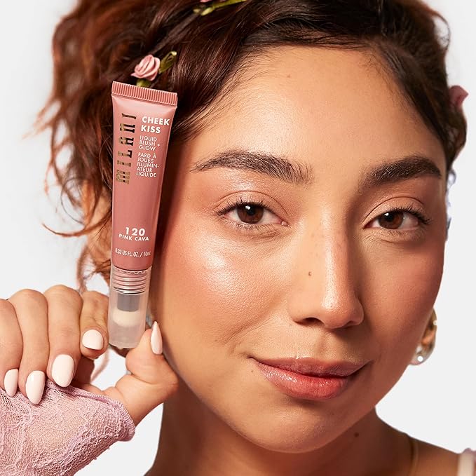 Milani Cheek Kiss Blush + Glow Highlighter - 120 Pink Cava-Velvo Beauty