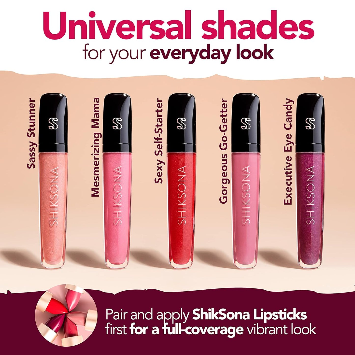 High Shine Lip Gloss | Hydrating, Vegan, Non-Sticky Lipgloss in a Timeless, Universal Color | Sassy Stunner (Sheer Peach with Pink Shimmer)-Velvo Beauty