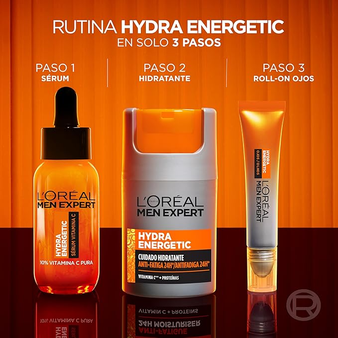 L'Oreal Paris Men Expert Gel Ultra Moisturising Anti-Fatigue Hydra Energetic – 10 ml Eye Roll-On-Velvo Beauty