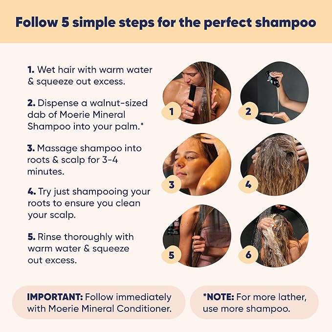 Moerie Ultimate Mineral Shampoo and Conditioner Set - Vegan Friendly, Paraben Free, Hair Growth Products for Longer, Thicker, Fuller Hair - Includes Hair Mask- Double Set-Velvo Beauty