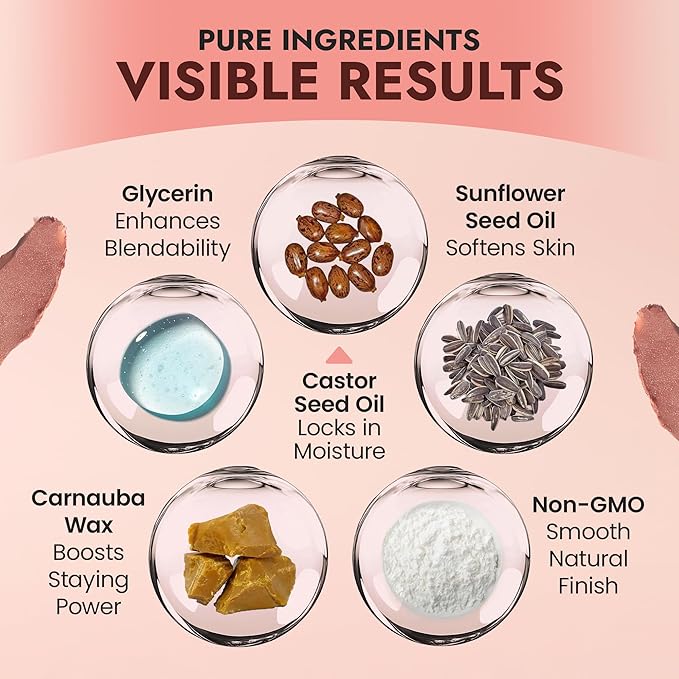 Organic Blush Tube, Sangria - 100% Natural Vegan Cream Blush Sticks, Multi-Use Bronzer, & Highlighter for Lips, Cheeks & Eyes, Buildable Shimmer, Gluten-Free, Paraben-Free, Made in USA-Velvo Beauty