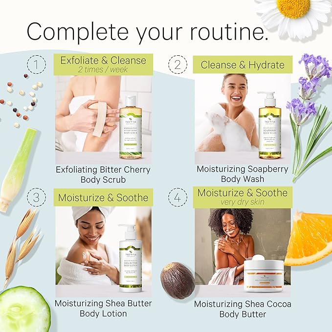 Tree to Tub Unscented Shea Butter Body Lotion for Dry Skin - Fragrance Free Lotion,Vegan Body Moisturizer, Good for Sensitive Skin for both Women & Men-Velvo Beauty