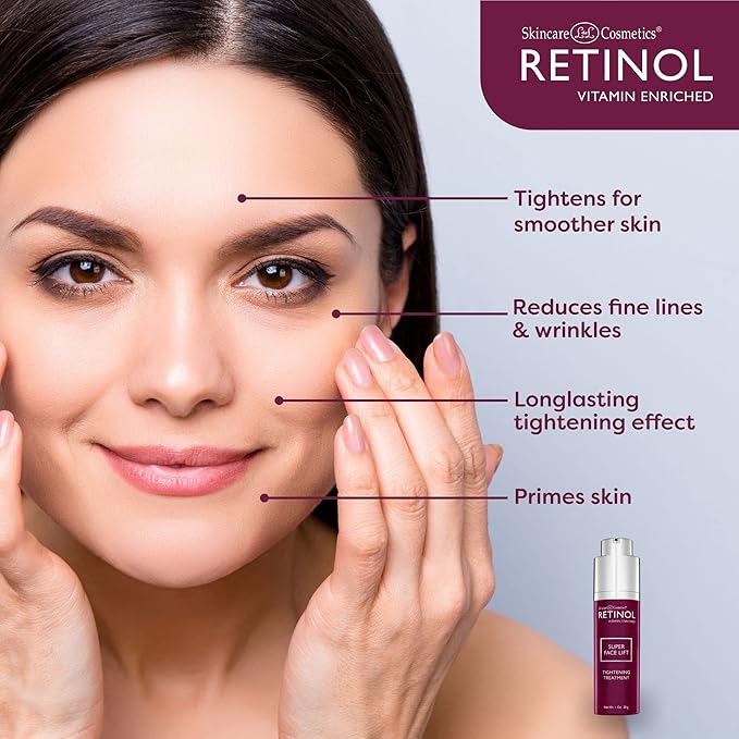 Retinol Super Face Lift - Visibly firms and tightens for a lifted, younger look. Infused, Vitamins C & E, this firming blend is a beauty “quick-fix”-Velvo Beauty