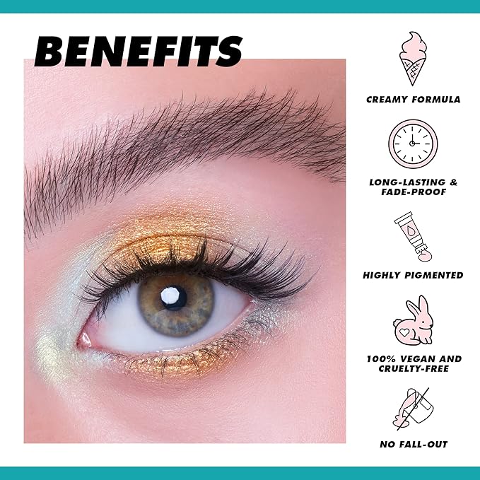 Lime Crime Eye & Face Palette, Prelude, Chroma - 8 Highly Pigmented Matte & Metallic Shades of Golds, Deep Purple & Teal - Highly Pigmented Color & Easy to Blend - Mirrored Box - Vegan-Velvo Beauty