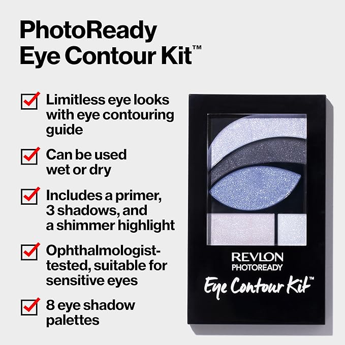 Revlon Eyeshadow Paette, PhotoReady Eye Makeup, Creamy Pigmented in Blendable Matte & Shimmer Finishes 505 Impressionist, 0.01 Oz-Velvo Beauty