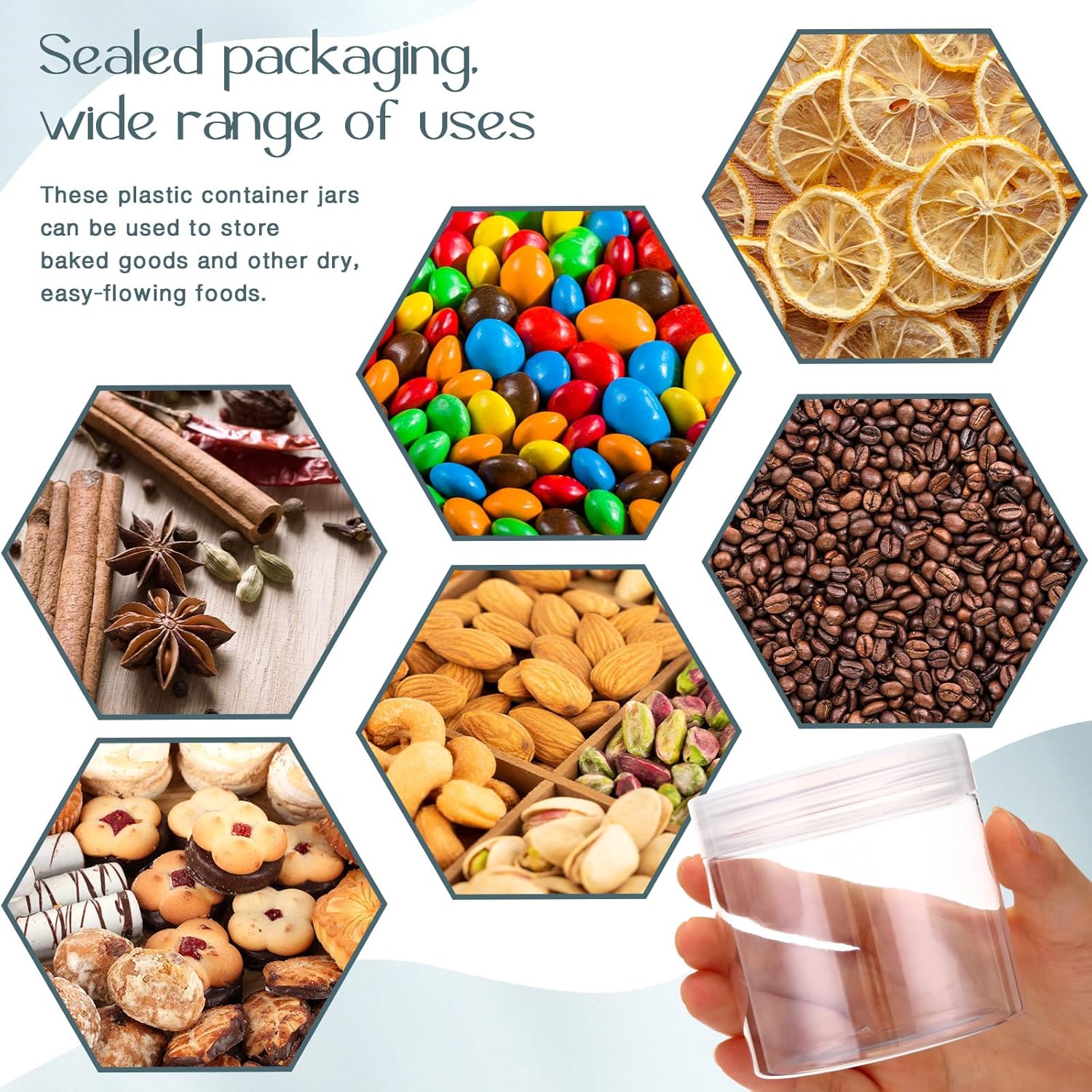 SATINIOR 100 Pcs Plastic Jars with Lids Small Containers Lids Wide Mouth Small Plastic Containers for Lotion Cream Rhinestones Body Butters Travel Storage(8 oz, Clear)-Velvo Beauty