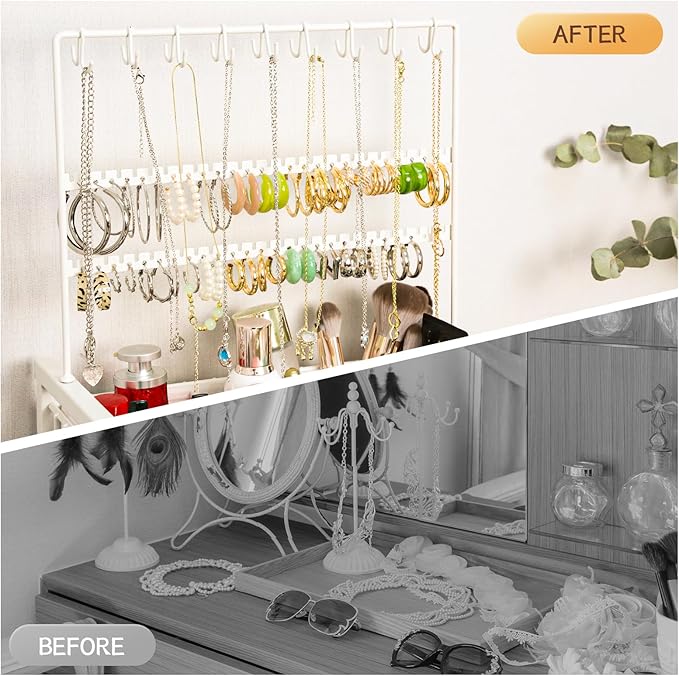 YGJT Makeup Organizer, Floor Skincare Cosmetics Organizer with Drawers, Jewelry Organizers and Storage for Earring Necklace, Vanity Organizer for Skin Care Perfume Makeup Brush Nail Polish Hair Tool-Velvo Beauty