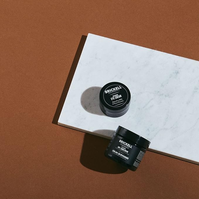 Brickell Men's Ultimate Anti-Aging Routine, Anti-Wrinkle, Night Face Cream and Eye Cream to Reduce Puffiness, Wrinkles, Dark Circles, Under Eye Bags, Natural and Organic, Unscented-Velvo Beauty