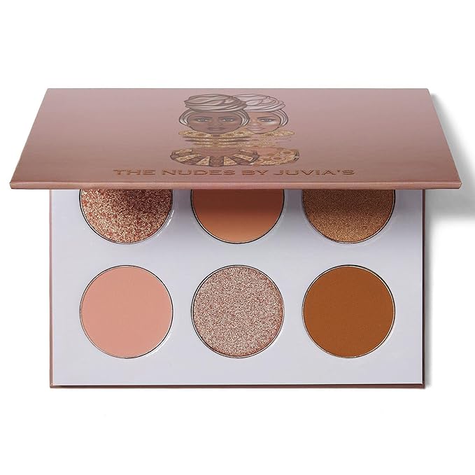 Juvia's Place Palette The Nudes - Neutral Hues, Blush, Sand, & Shimmer, Professional Eye Makeup, Pigmented Palette for Eye Color & Shine, Pressed, Shades of 6-Velvo Beauty