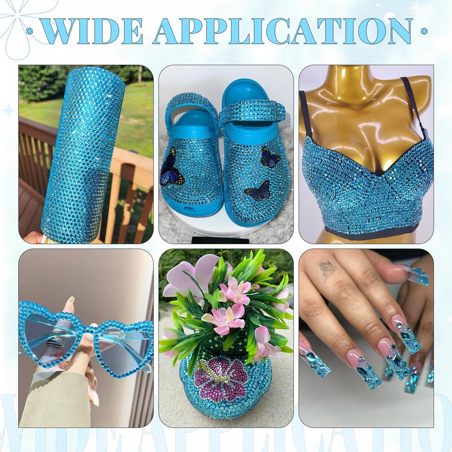 6000Pcs Resin Rhinestones for Bedazzling with 3Pcs B7000 Jewelry Glue, 1 Box Indicolite Flatback Rhinestones for Crafting Crafts DIY, Crystals Gems for Clothing Shoes Tumblers Nail Art Makeup-Velvo Beauty