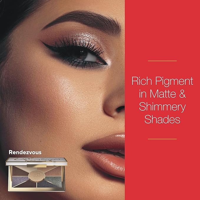 Mirabella Eye Love You Neutral Shimmer Eyeshadow Palette - Makeup Palette w/Ultra Pigmented Pressed Powders, Creamy Matte & Shimmer Brown Eyeshadow Shades - Rendezvous-Velvo Beauty