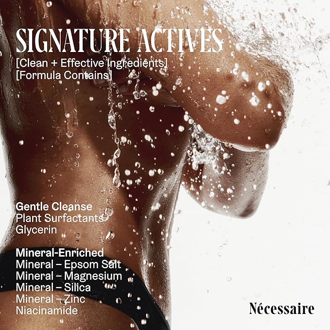Nécessaire The Body Wash Santal - Natural Body Wash for Women & Men, Therapeutic Shower Gel with Epsom Salt + Minerals. Gel Cleanse, 8.4 fl oz.-Velvo Beauty