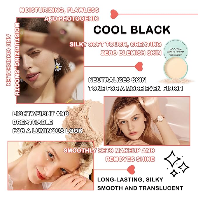 Mushroom Head Air Cushion CC Cream Full Coverage Liquid Foundation Set,Oil Control Concealer Lasting Moisturizing BB Cream,Loose Setting Face Powder Moisturizer Base Primer Makeup with Makeup Sponge-Velvo Beauty