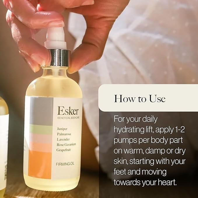 ESKER Beauty Firming Body Oil | (4 oz) | Plant-Based Serum Firms and Tightens Skin | Clean Beauty-Velvo Beauty