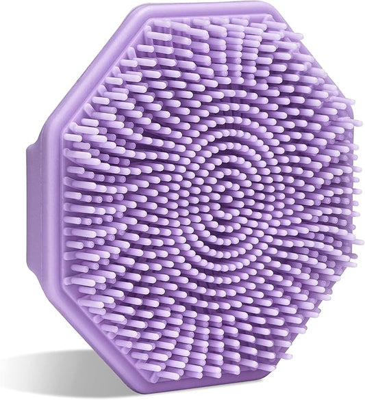 Sud Scrub® Antimicrobial Silicone Face Scrubber, 1 Pack, Gentle Face Exfoliator for Sensitive Skin, Eco Friendly Facial Cleansing Brush, Exfoliating Face Brush for Men and Women (Purple)-Velvo Beauty