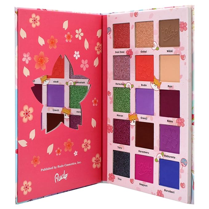 Manga Collection Pressed Pigments and Shadows Palette - First Love Diary by Rude Cosmetics for Women - 0.77 oz Palette-Velvo Beauty