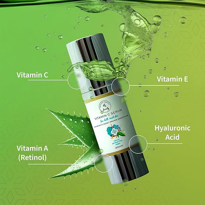 Vitamin C Serum for Face with Hyaluronic Acid, Aloe Vera, Retinol, and Vitamin E - Natural Skin Care for Beautiful and Healthy Skin - Helps Dull and Tired Skin and Fine Lines-Velvo Beauty